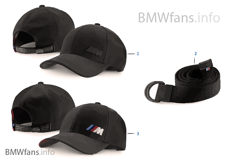 BMW M Collection — Bonés e cintos 16-18