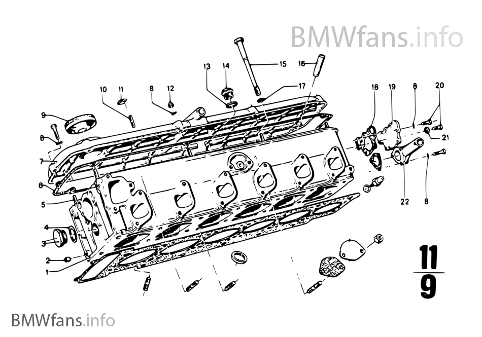 Cylinder head cover/Mounting parts