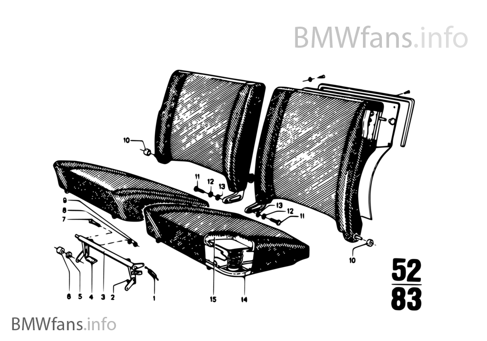 Fold-down rear backrest