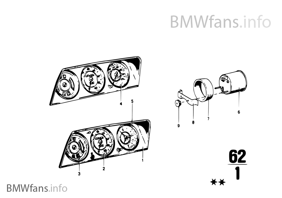 Instruments/mounting parts