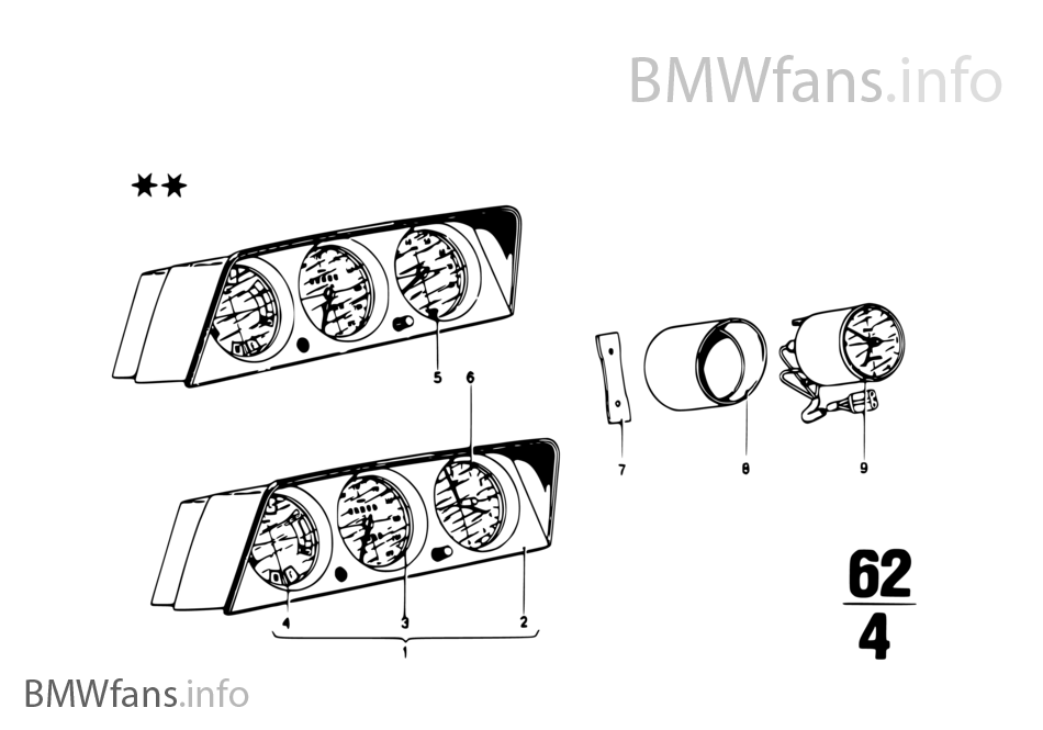 Instruments/mounting parts