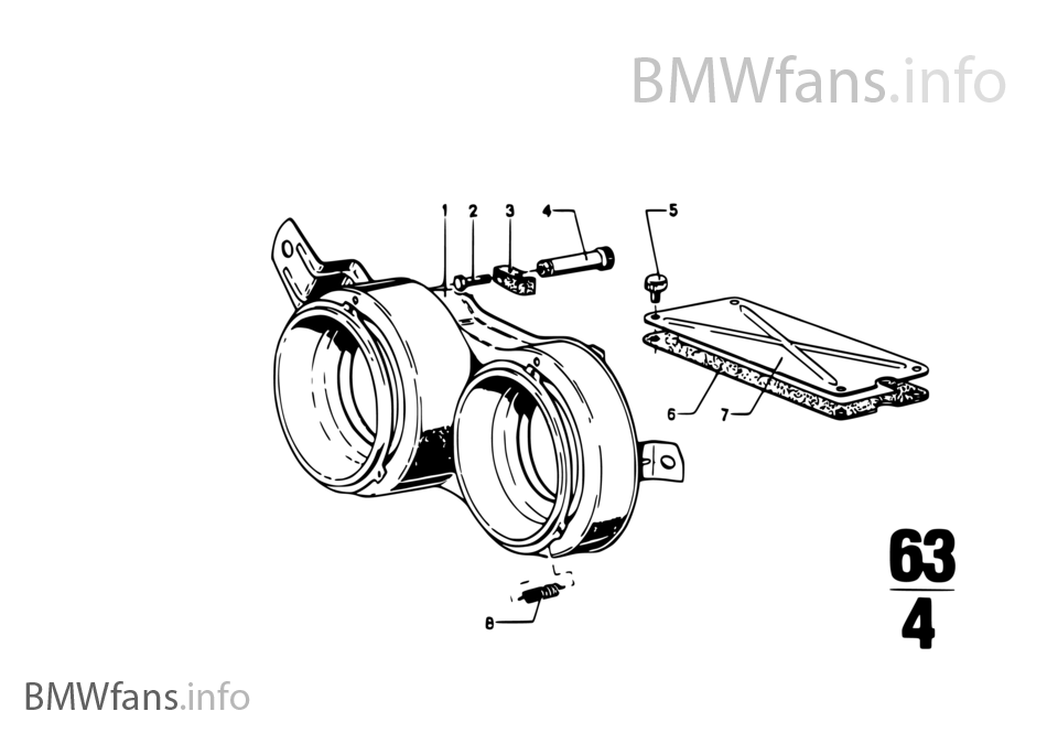 Single components for headlight