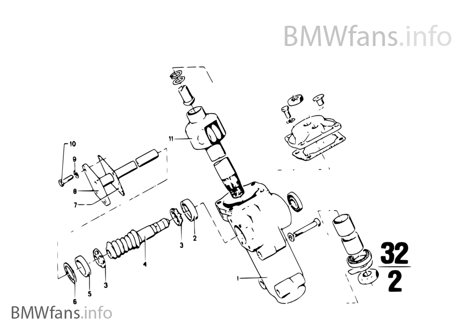 Steering box single components