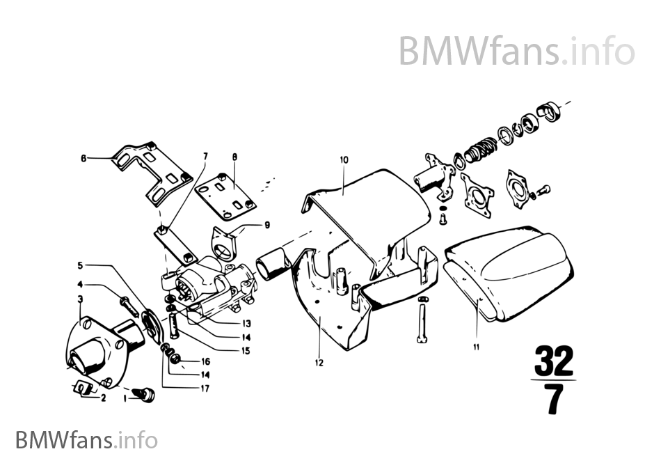 Steering column-trim panel/attach.p.