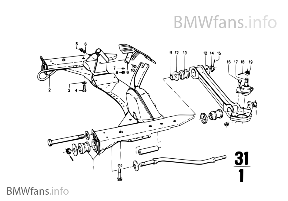 Front axle support