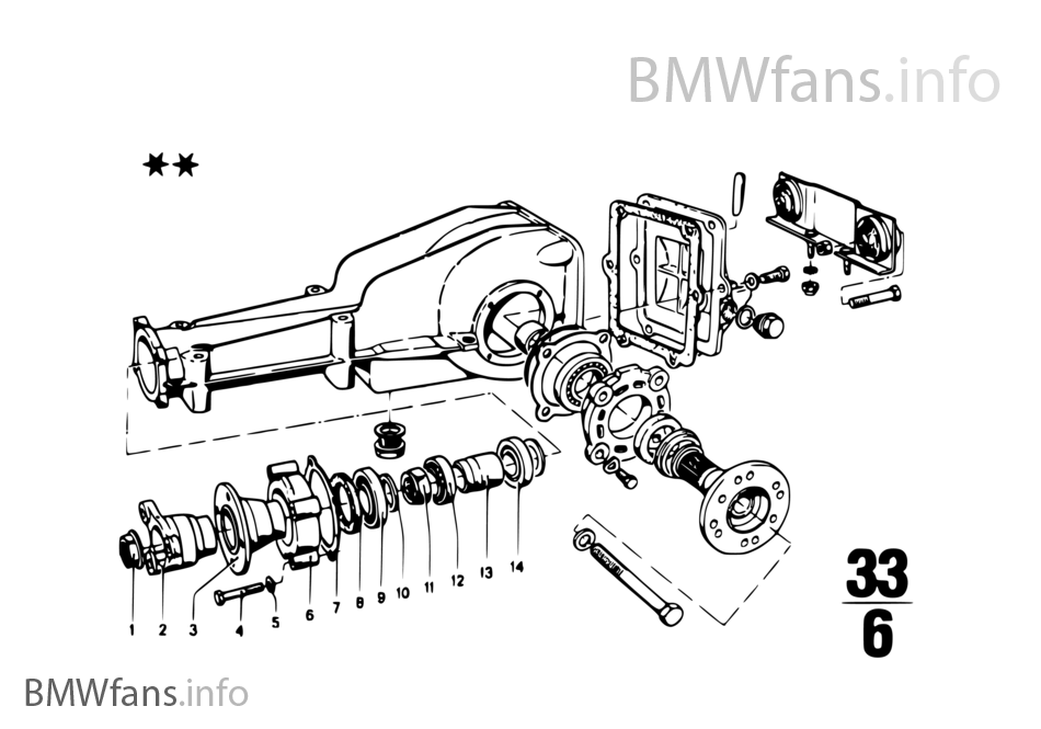 Rear-axle-drive parts