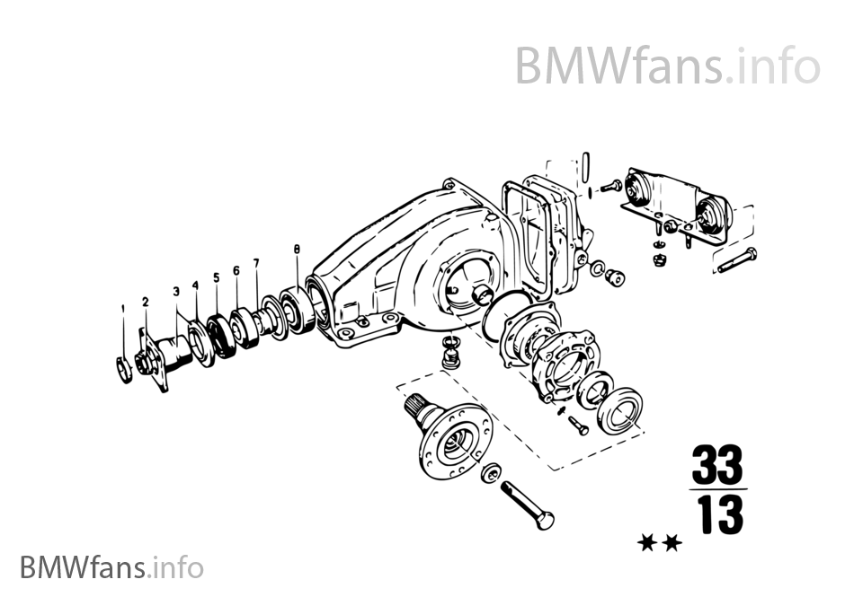 Rear-axle-drive parts