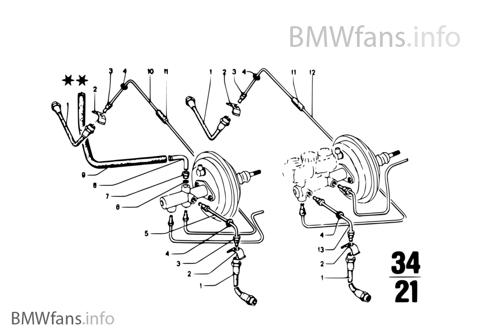 Brake pipe front/rear/mounting