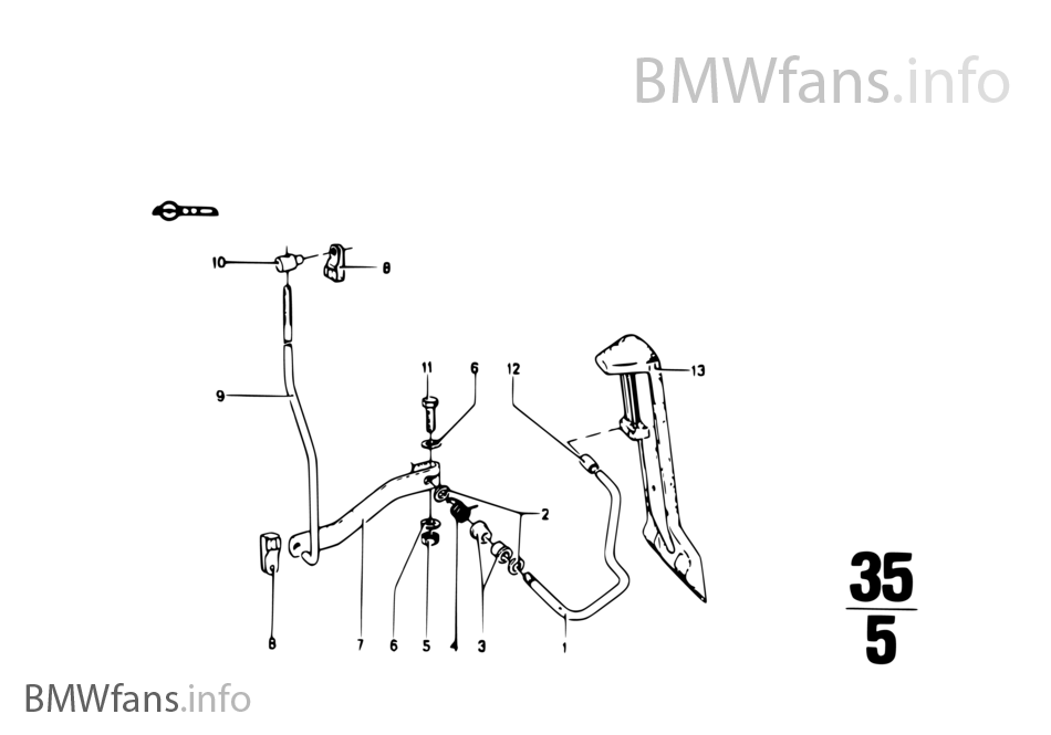 Accelerator pedal/rod assy