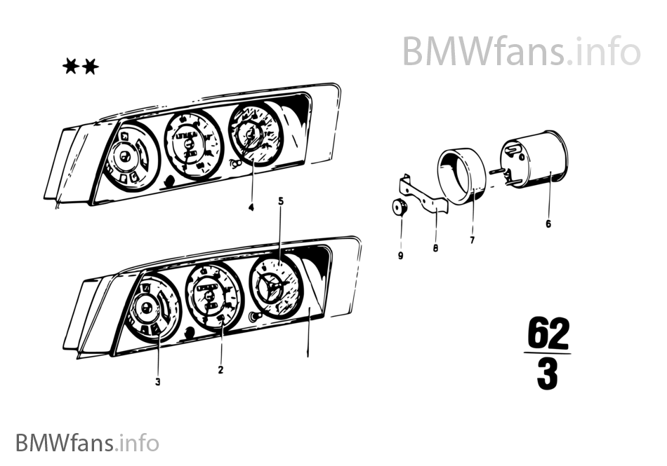 Instruments/mounting parts