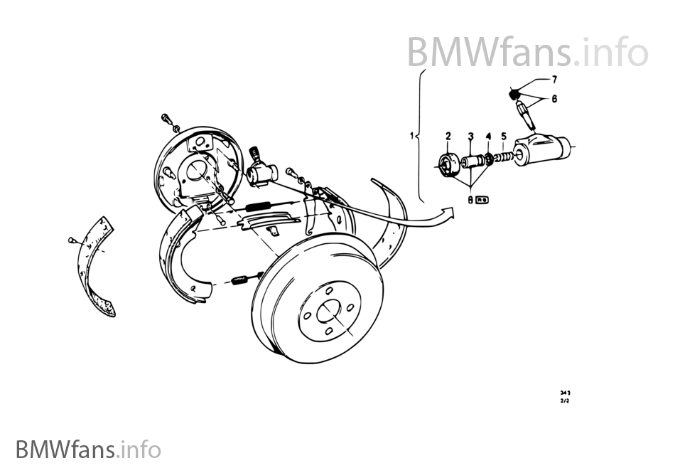 Rear wheel brake