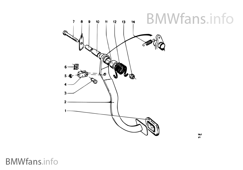 Pedals supporting bracket/brake pedal