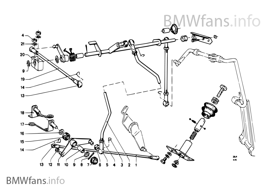 Accelerator pedal/rod assy