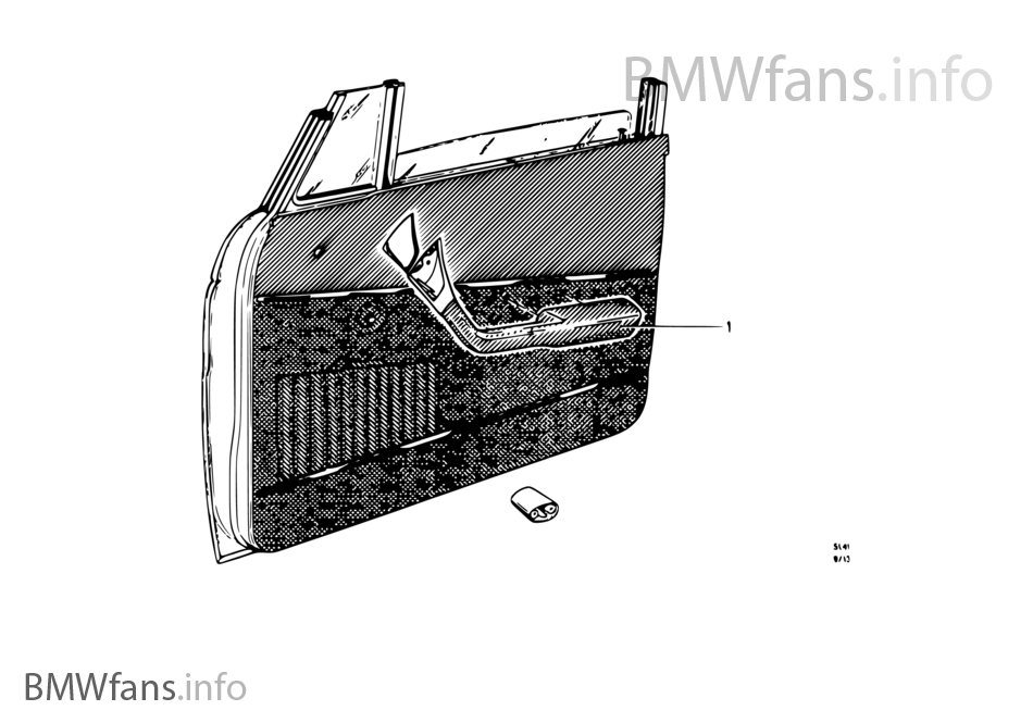 Door trim panel, front