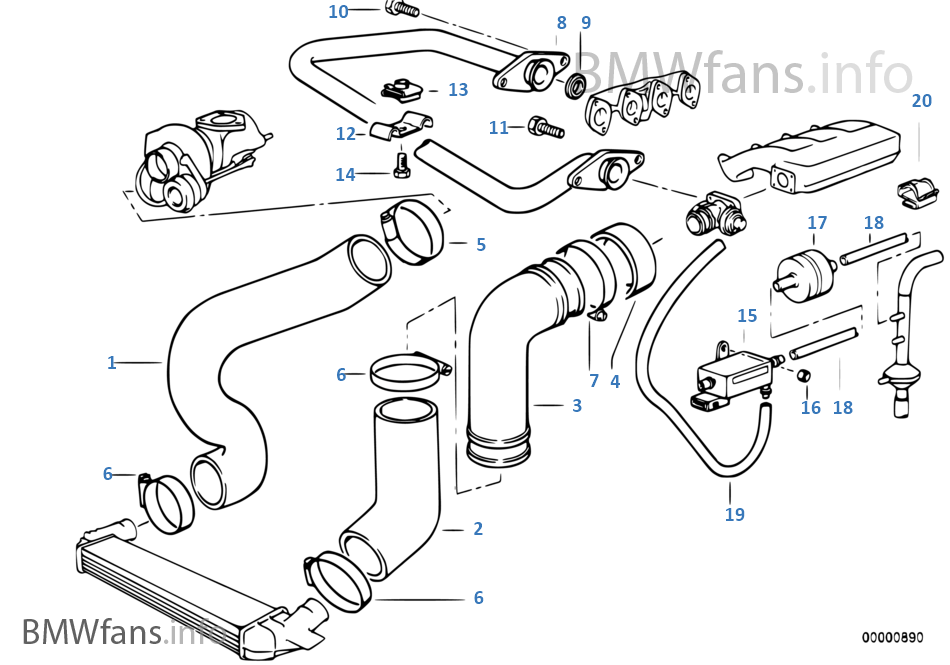 Intake manifold-supercharg.air duct/agr