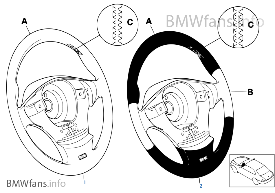 Individual M sportstuurwiel airbag SA710