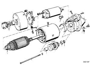 Startmotor onderdelen