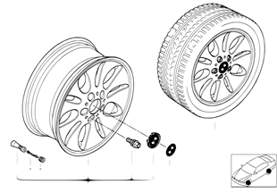 BMW 輕質合金輪輞 橢圓式 56