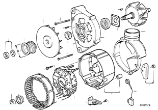 Alternator, individual parts 105A