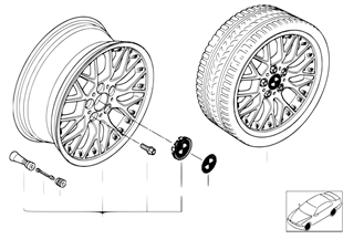 BMW Composite wheel, cross spoke 78