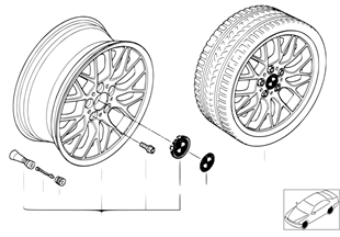 BMW 輕質合金輪輞 十字輪幅 78