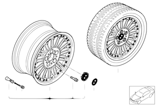 BMW composite wheel, radial spoke 86