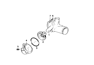 Cooling system-thermostat housing