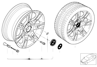 BMW alloy wheel, M double spoke 97