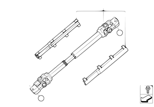 Steer.col.-lower joint assy