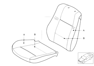 Indiv.cover, standard seat, leather N6
