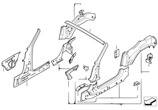 Single components for body-side frame