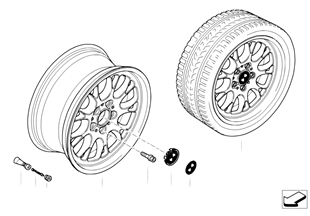 BMW 輕質合金輪輞 十字輪輻 133