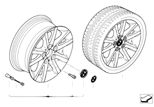 BMW 輕質合金輪輞 星形輪幅 136