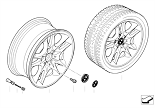 BMW 輕質合金輪輞 雙輪幅 111