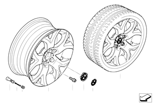 BMW 輕質合金輪輞 Y 輪幅 114