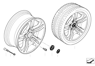 BMW 輕質合金輪輞 雙輪幅 112