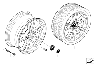 BMW 輕質合金輪輞 雙輪幅 148