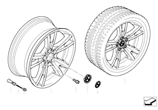 BMW 輕質合金輪輞 雙輪幅 150
