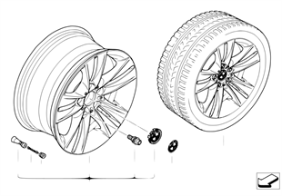BMW 輕質合金輪輞 星形輪輻 153