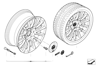 BMW 輕質合金輪輞 個性化 V 輪輻 152