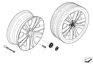 BMW light alloy wheel, V-spoke 141