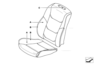 Individual sports seat cover, front