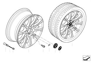 BMW alloy wheel, M double spoke 135