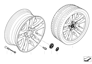 BMW alloy wheel, double spoke 156