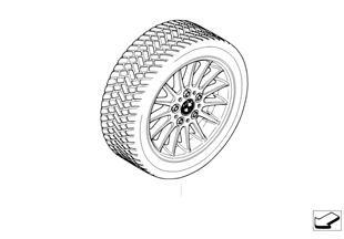 Compl.wint.tyre+wheel, radial styling 32