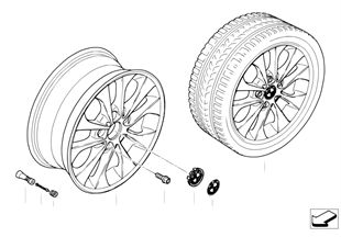 BMW 輕質合金輪輞 雙輪輻 98