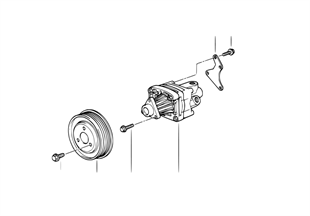 Hydro steering-vane pump/mounting