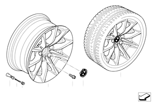 BMW light alloy wheel, V-spoke 245