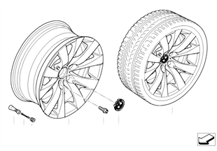 BMW light alloy wheel, V-spoke 248