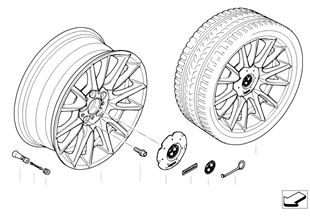 BMW 輕質合金輪輞 個性化 V 輪輻 228
